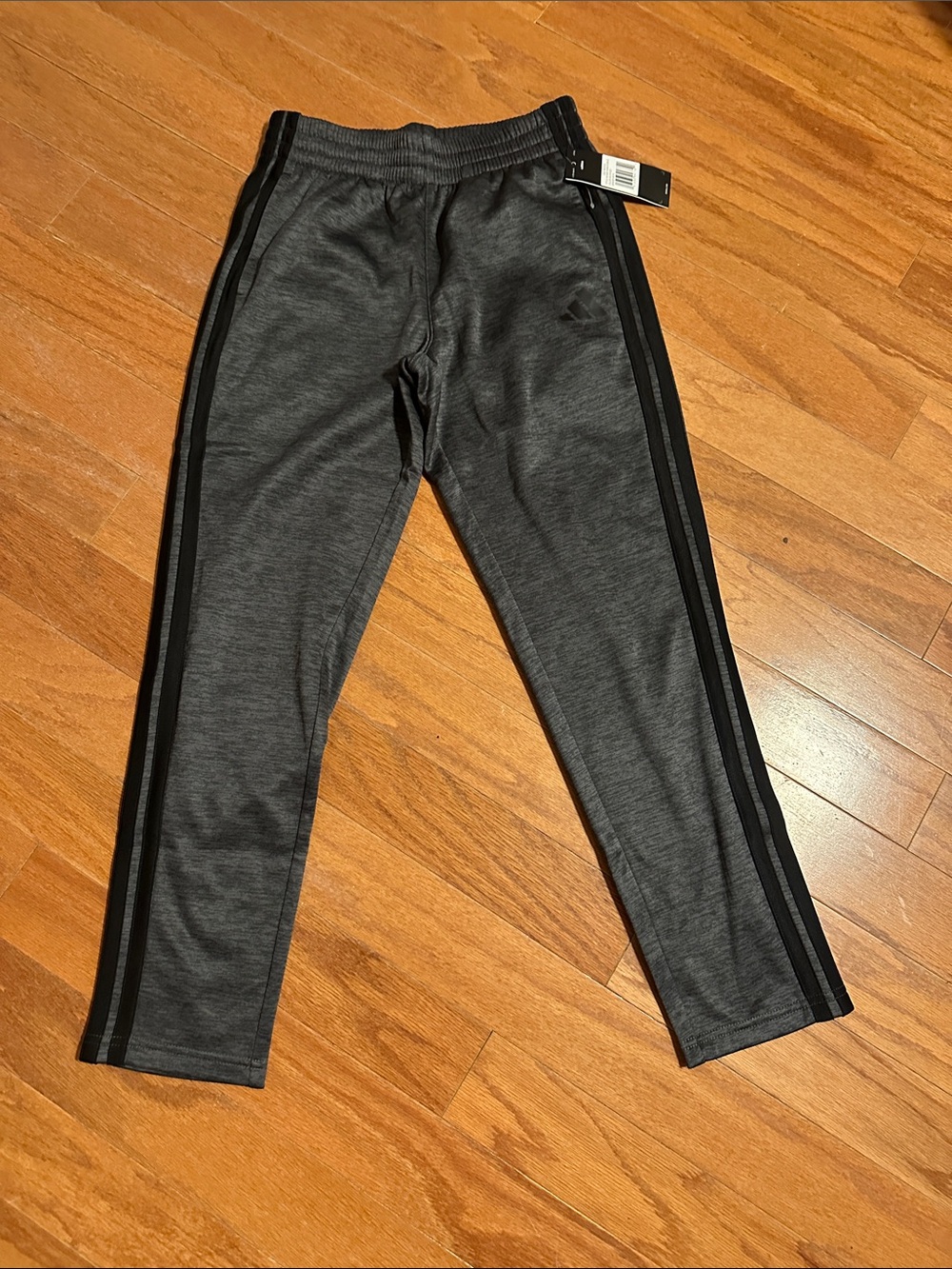 Kids Dark Gray Jogger Sweatpants with Black Side Stripes